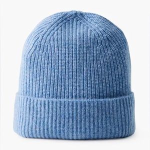 Aritzia Babaton Liteluxe Cashmere Fold-Over Beanie in Heather Azurine Blue